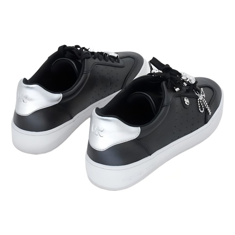 Michael Kors Scotty Lace-Up Embellished Charm Sneaker Black 6M - Picture 3 of 6